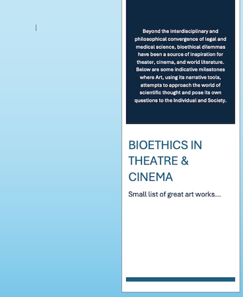 Bioethics in theater and cinema